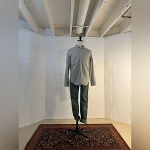 Medium Banana Republic Factory Slim Stretch Oxford in Geometric Print